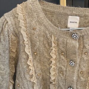 Maeve NWT beige knit cardigan